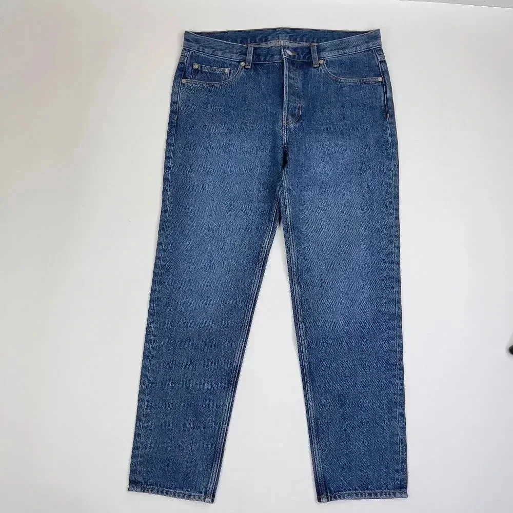 ARKET Men's Cropped Denim Blue Jeans Size 33